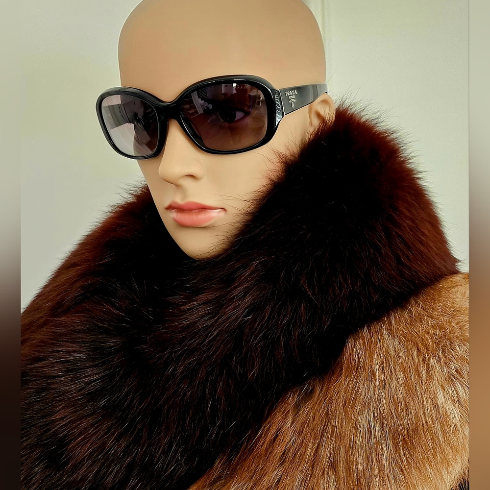 Prada Black Polished Gradient Sunglasses - Picture 2 of 12